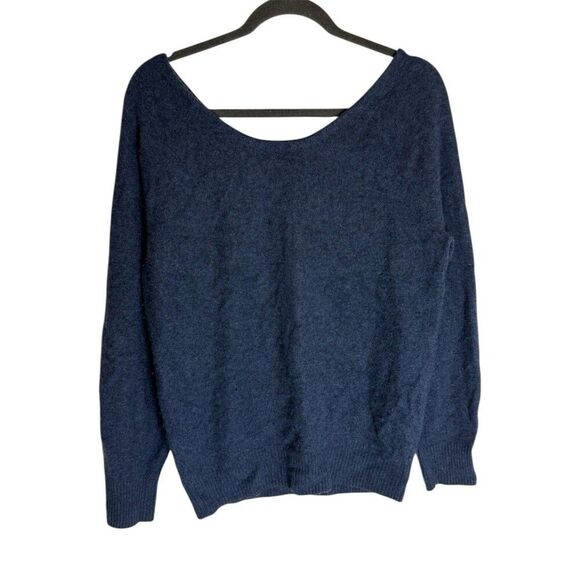 Garnet Hill Cashmere Button Down Sweater Cardigan Blue Size Small - Picture 2 of 4